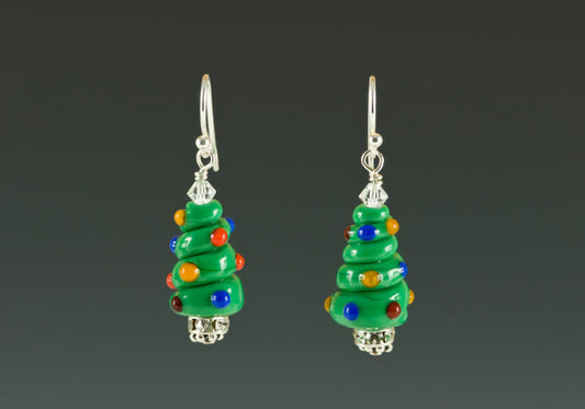 Retired Christmas Tree Earrings