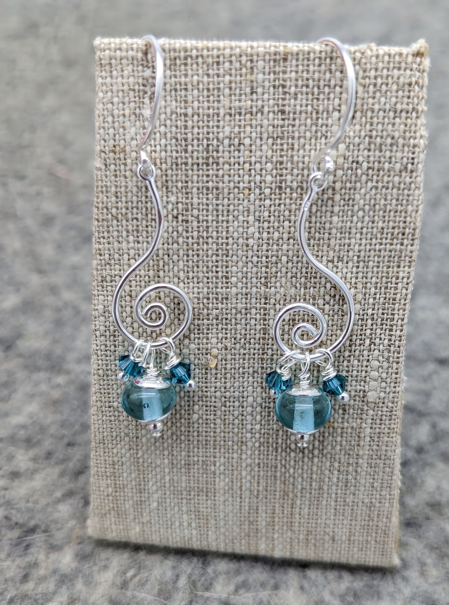 ESD*, Earrings, Swirl Drop